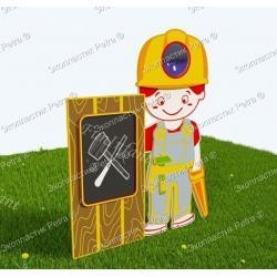 Модуль-бизиборд «Плотник» из экопластика Petra ® и нержавеющей стали